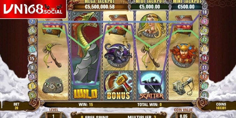 Các loại Jackpot trong trò chơi slot thần thoại Bắc Âu