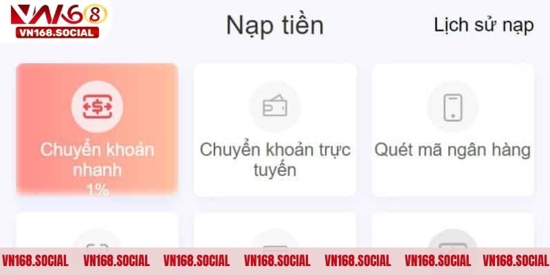 Chi tiết cách nạp vốn nhanh vào tài khoản cược